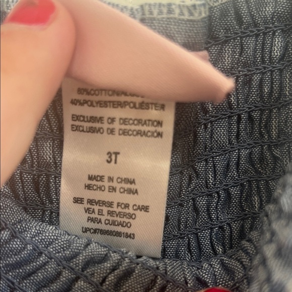 Little Lass Blue Textured Dress 3T - Picture 3 of 8